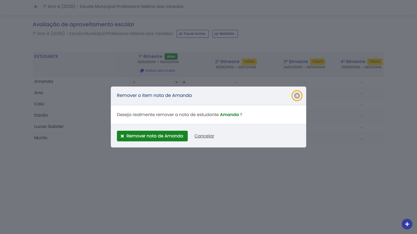 Remover nota