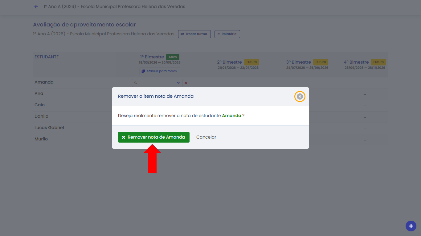 Remover nota