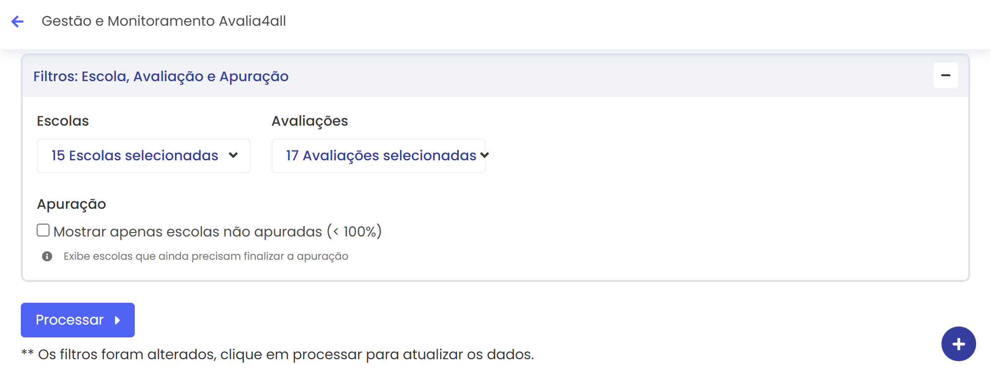 Filtros de Relatório